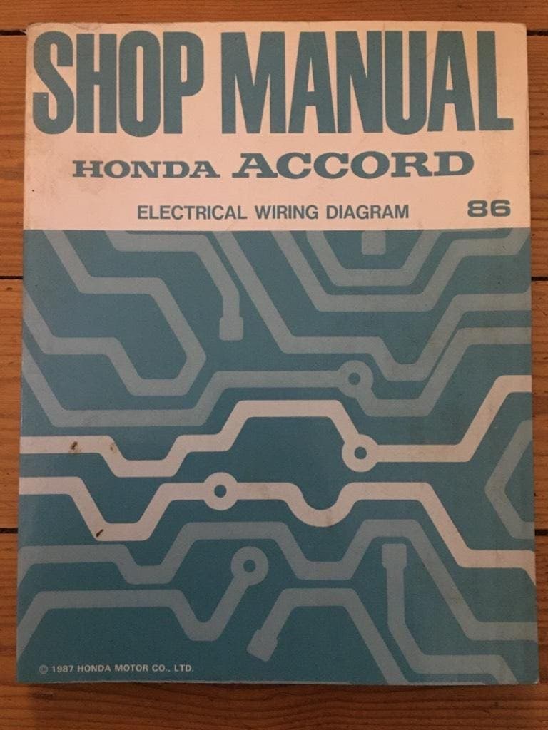 Shop Manual Honda Accord Electrical Wiring Diagram 86