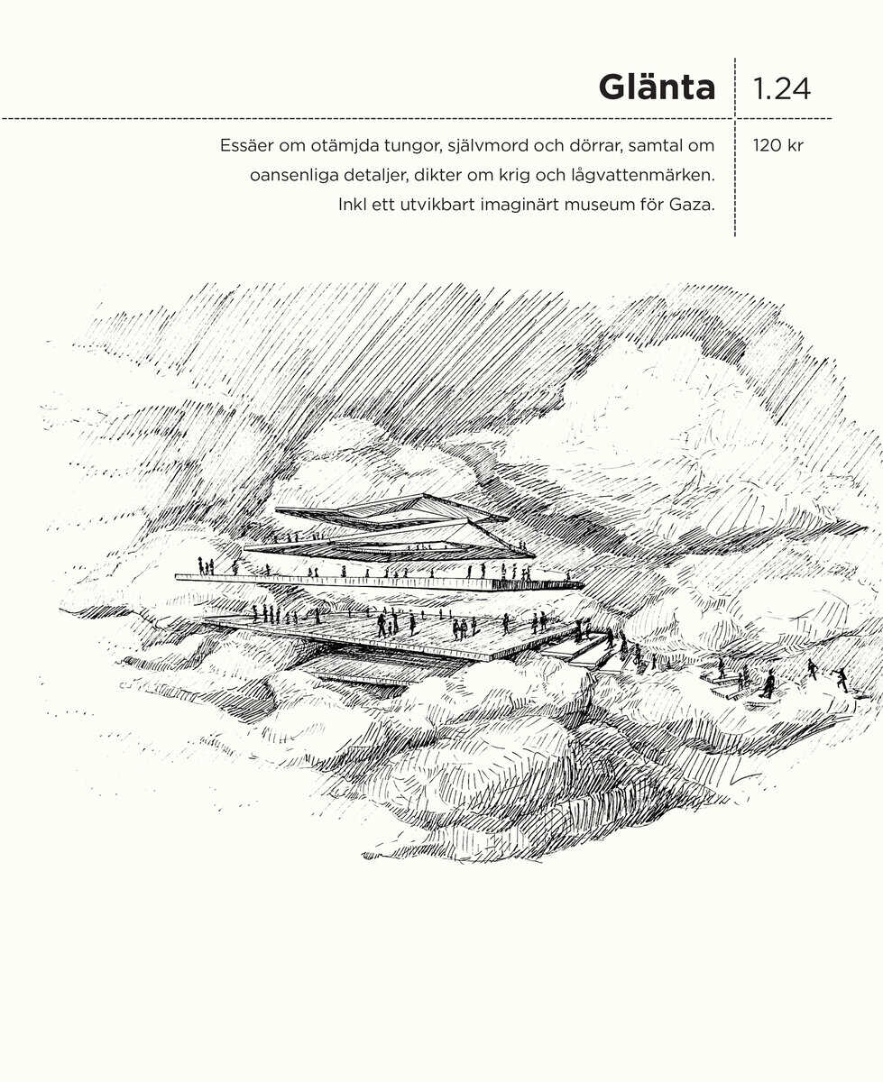 Siegert, Bernhard ; Shibli, Adania ; Nordenhök, Hanna ; Karam, Balsam ; Kamel, Doaa ; Junes, Sofia ; Holmstrand, Leif ; Hjorth, Elisabeth ; Anzaldúa, Gloria ; Améry, Jean : Glänta 1(2024)