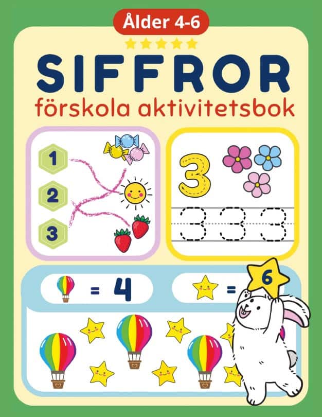 Siffror. Förskola aktivitetsbok