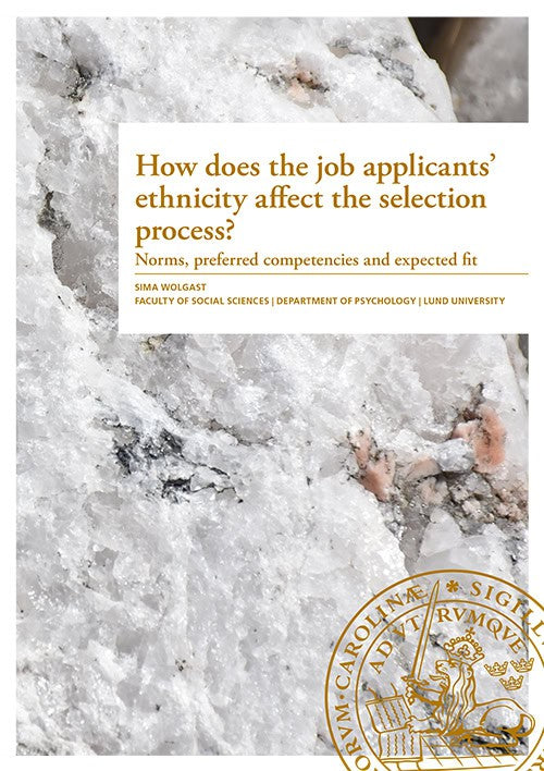 Sima Wolgast : How does the job applicants' ethnicity affect the selection process?