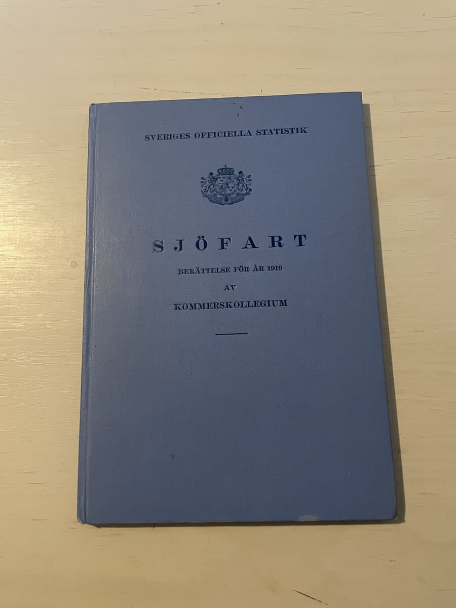 Sjöfart - Berättelse för år 1919