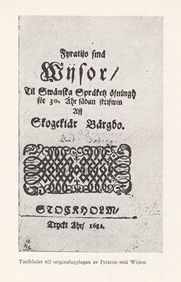 Skogekär Bergbo : Fyratijo små wijsor. Inledning och kommentar av Bertil Sundborg (1904-1986)