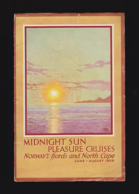 [Spitzbergen, The Fjords, North Cape and Polar Ice  ; Farthest North Tourist Expedition] : Pleasure Cruises. The Norwegian Fjords and North Cape (for Midnight Sun). The Fjords, North Cape, Spitzbergen and Polar Ice (Farthest North Tourist Expedition). Every Thursday, June 6th to August 8th, 1929, inclusive