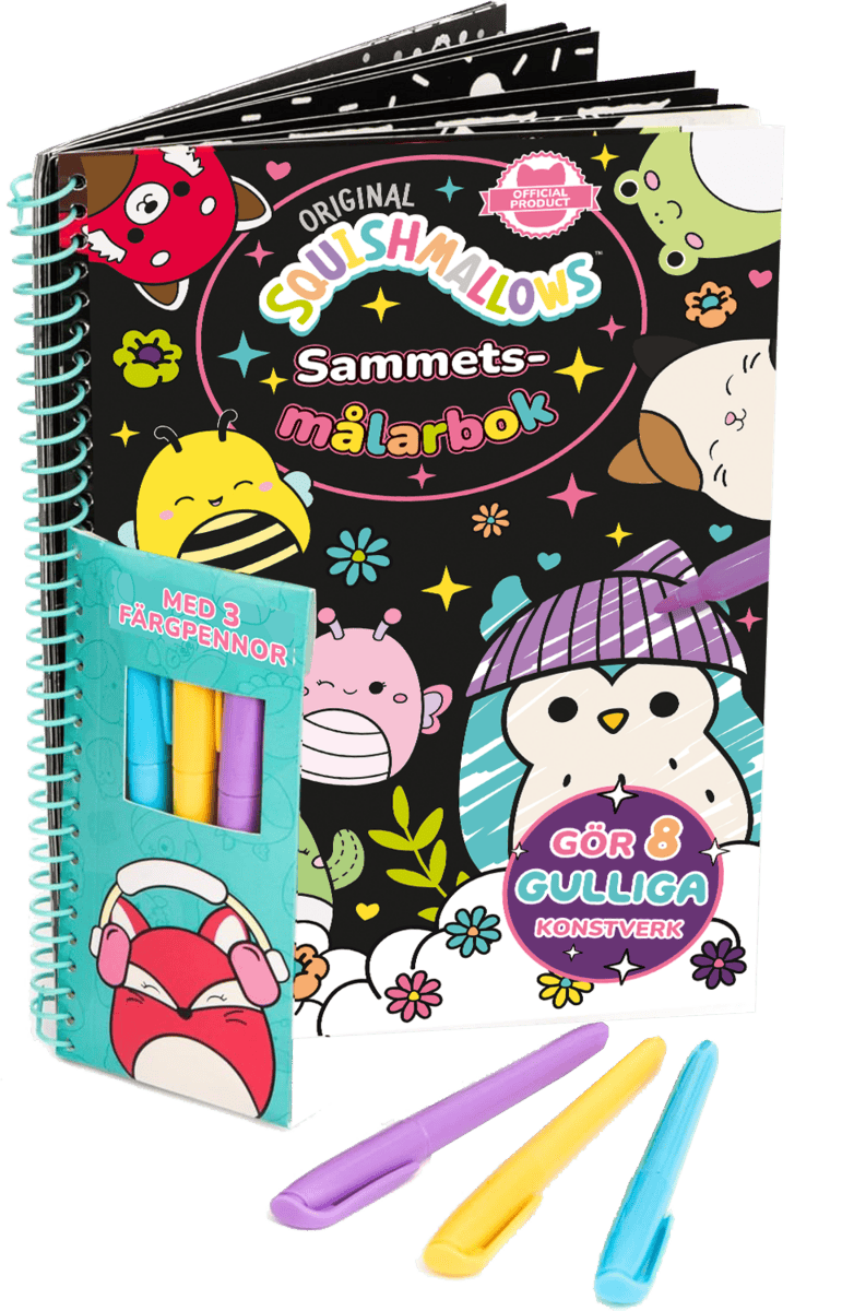 Squishmallows. Sammetsmålarbok