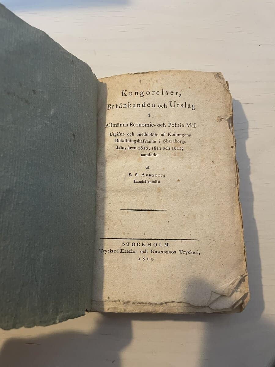 S.S. Aurelius : Kungörelser, betänkande och utslag  i allmänna economie- och politie-mål