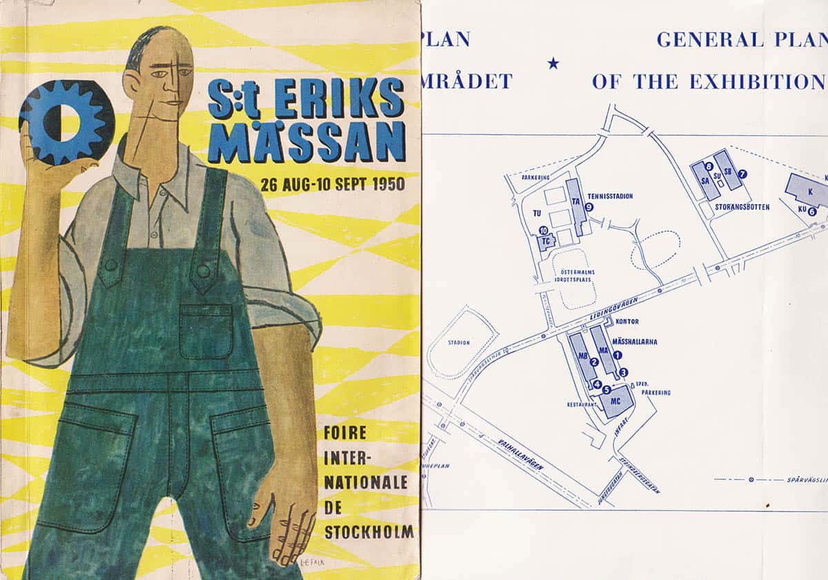 S:t Eriks-mässan 26 aug - 10 sept 1950. Foire Internationale de Stockholm [=omslagstitel]