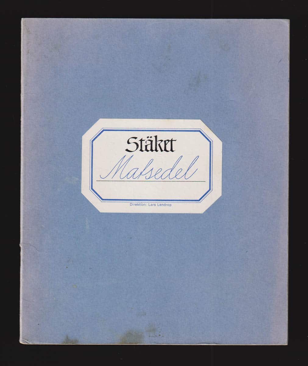 Stäket Matsedel. Direktion
