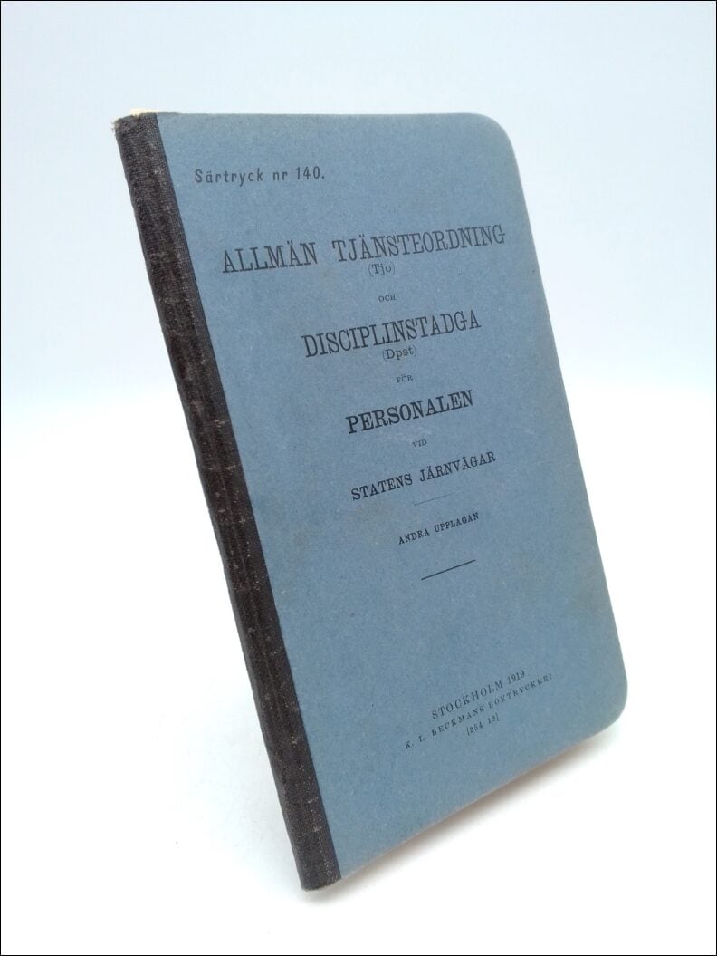 Statens Järnvägar : Allmänn tjänsteordning