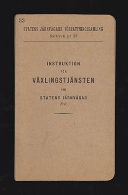 Statens Järnvägars Författningssamling : Instruktion