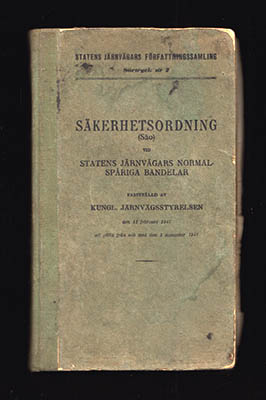 Statens Järnvägars Författningssamling : Säkerhetsordning