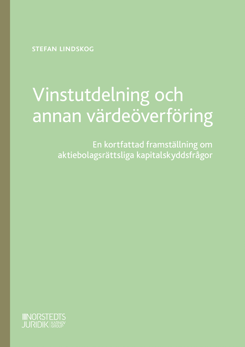Stefan Lindskog : Vinstutdelning och annan värdeöverföring