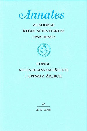 Stefan Mähl : Kungl. Vetenskapssamhällets i Uppsala årsbok 42/2017-2018