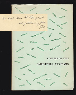 Sten-Bertil Vide : Sydsvenska växtnamn