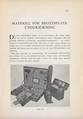 Sten Dahlqvist : Fingeravtryck och brottsplatsundersökning