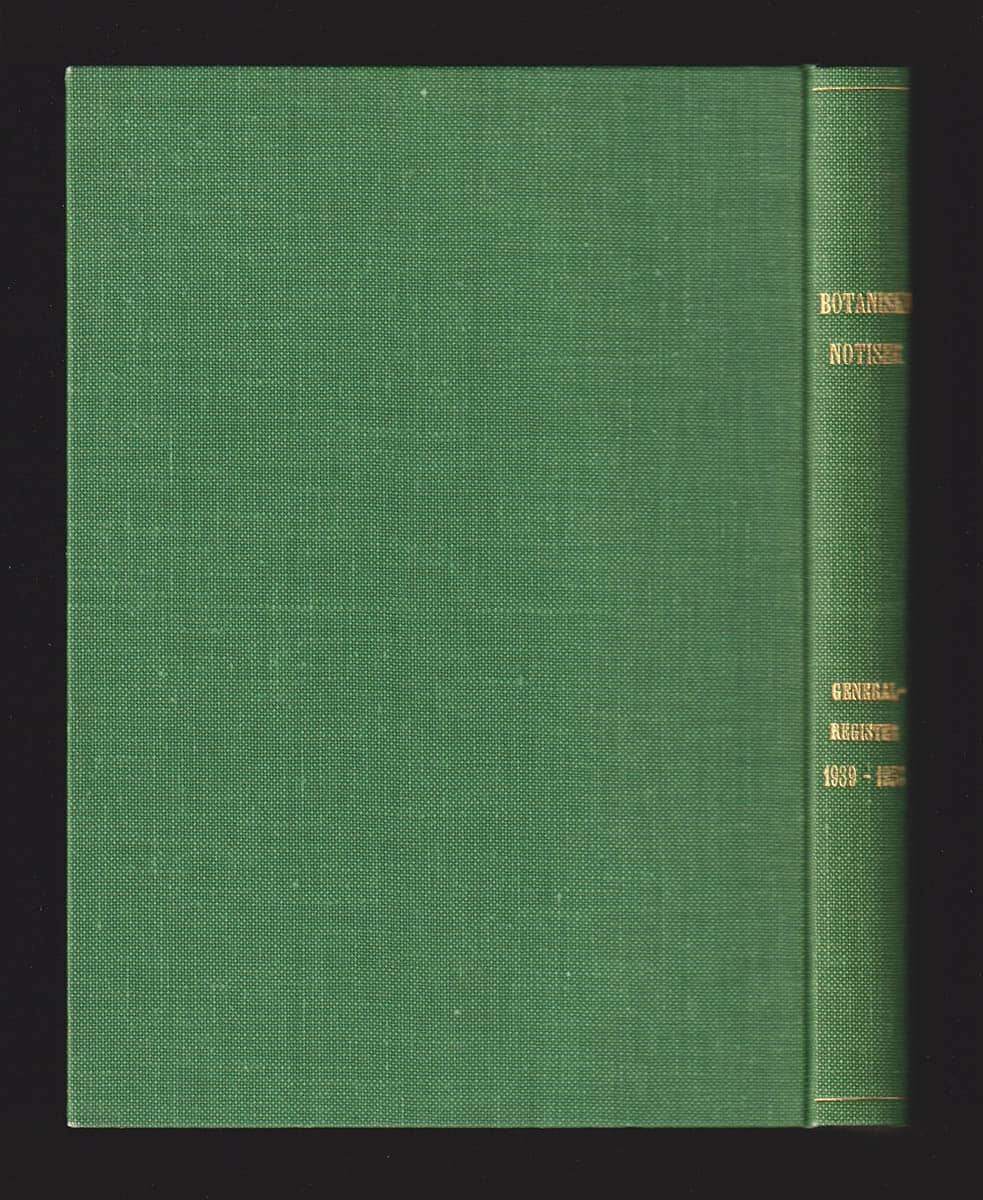 Sten-Sture Forssell : Generalregister till Botaniska notiser för åren 1939-1958. Upprättad av Sten-Sture Forssell