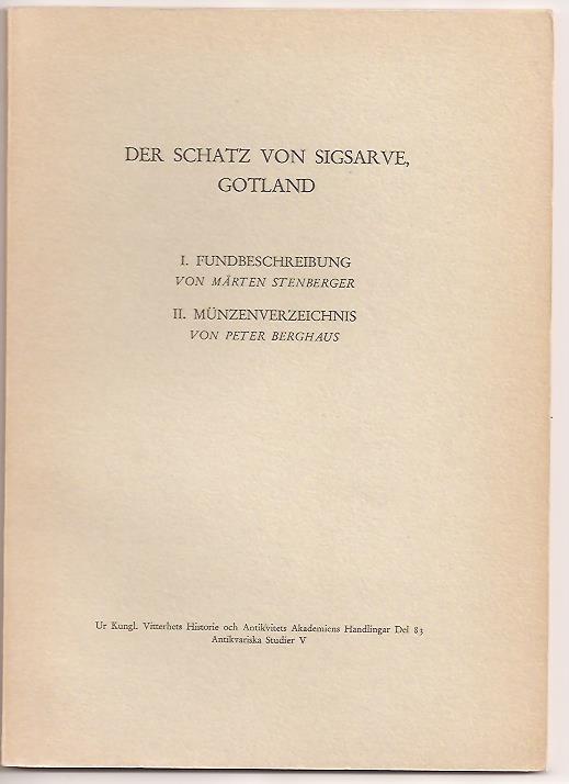 Stenberger, Mårten ; Berghaus, Peter : Der schatz von Sigsarve, Gotland