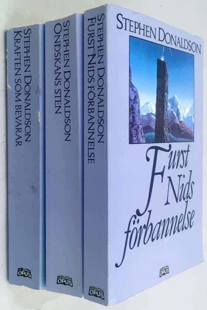 Stephen Donaldson : Trilogin om Thomas Covenant, den klentrogne [3 volymer] - Furst Nids förbannelse / Ondskans sten / Kraften som bevarar