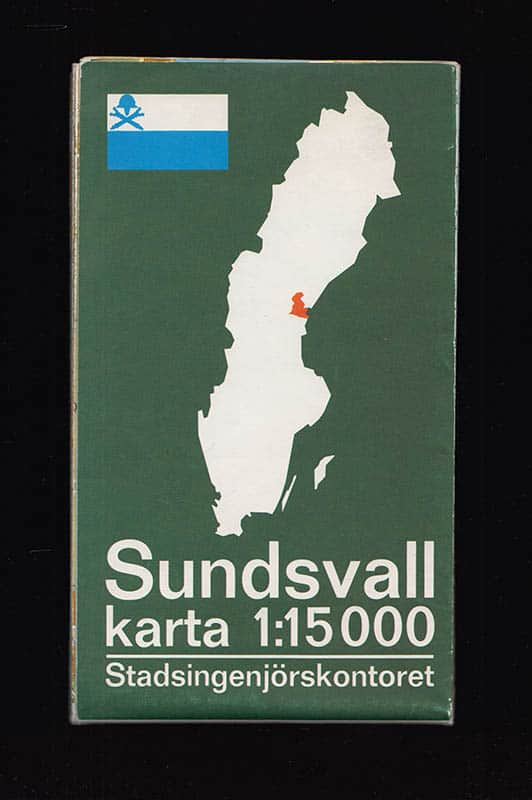 Sundsvall karta 1:15 000. Utgiven 1975