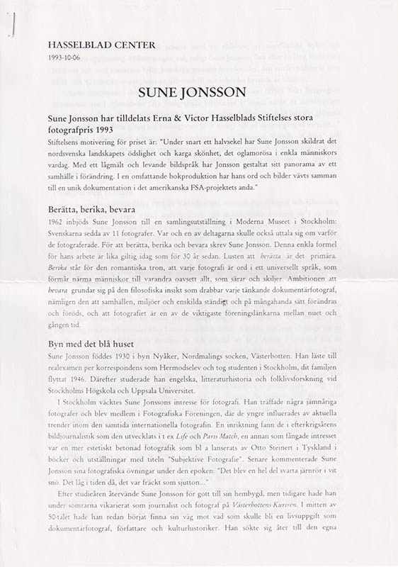 Sune Jonsson : Sune Jonsson