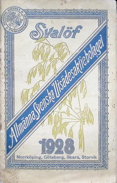 Svalöf, Katalog 1928