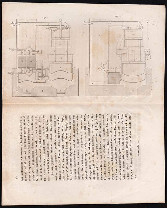 Svanberg, Adolf (1806-1857) [preses] ; Fahnehjelm, P. G. W. (Per Gustaf Wilhelm, 1832-1894) [respondent] : Några upplysningar om ångmachinerna och Ericssons caloric-engine ... under inseende af mag. Adolf Ferdinand Svanberg, professor i physik, författade och till offentlig granskning framställda af P. G. W. Fahnehjelm, af Westmanlands och Dala nation, å gustavianska auditoriet den 15 Maji 1852. p. v. t. f. m.
