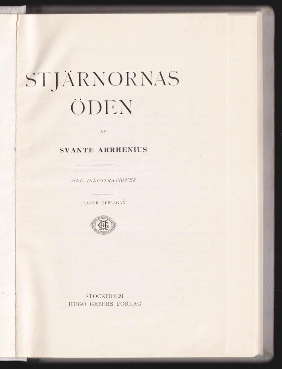 Svante Arrhenius : Stjärnornas öden. Med illustrationer