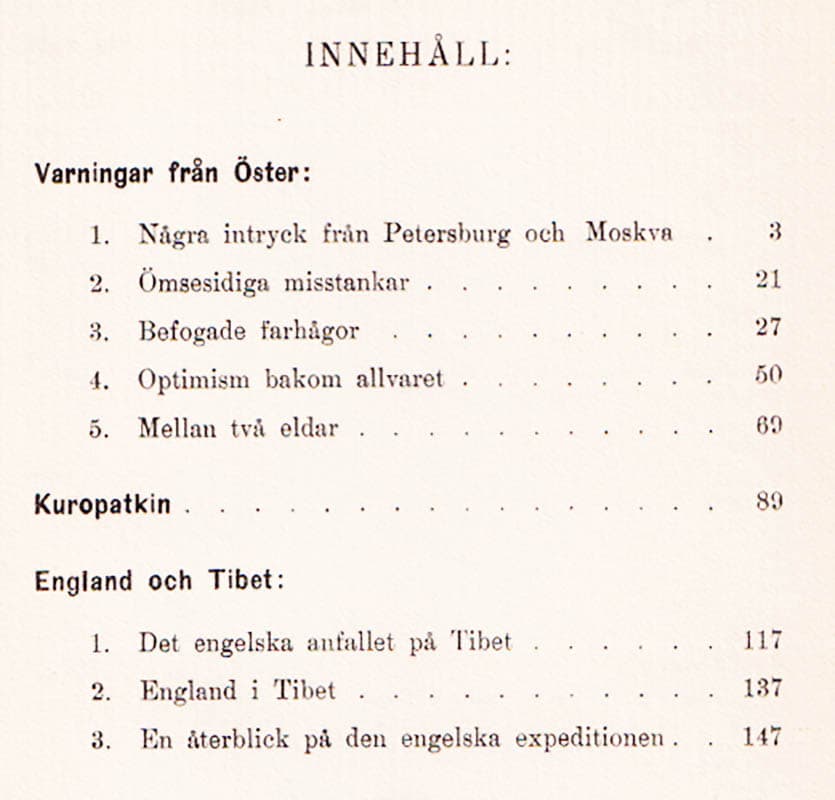 Sven Hedin : Sverige och den stora östern