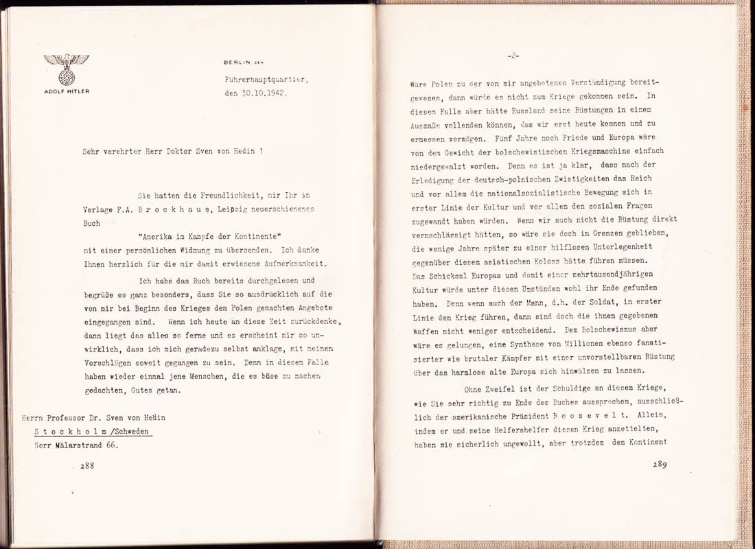 Sven Hedin : Utan uppdrag i Berlin