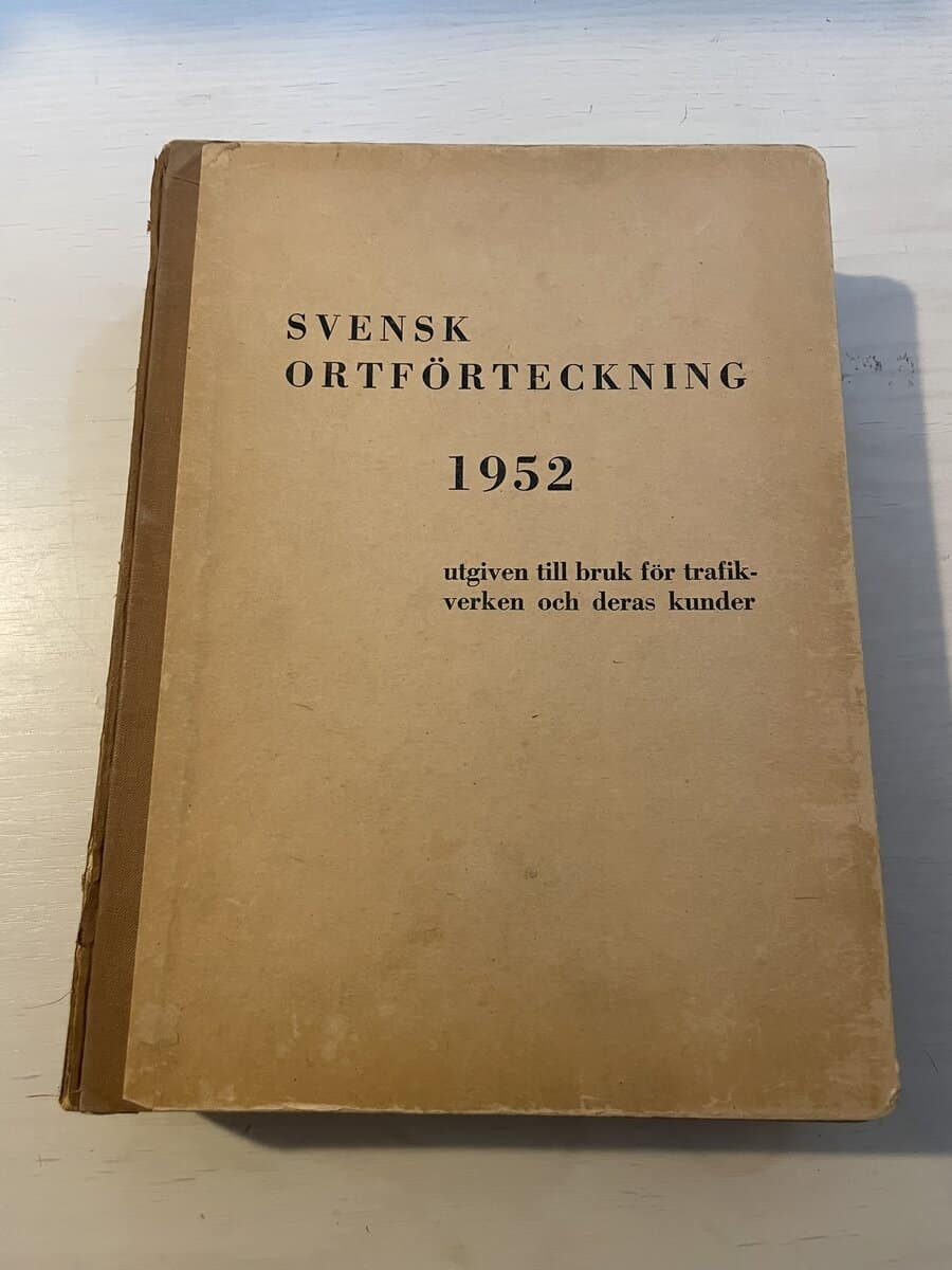 Svensk ortförteckning 1952
