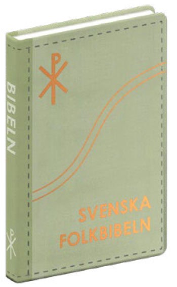 , : Svenska Folkbibeln 2015, slimline, grön linnestruktur