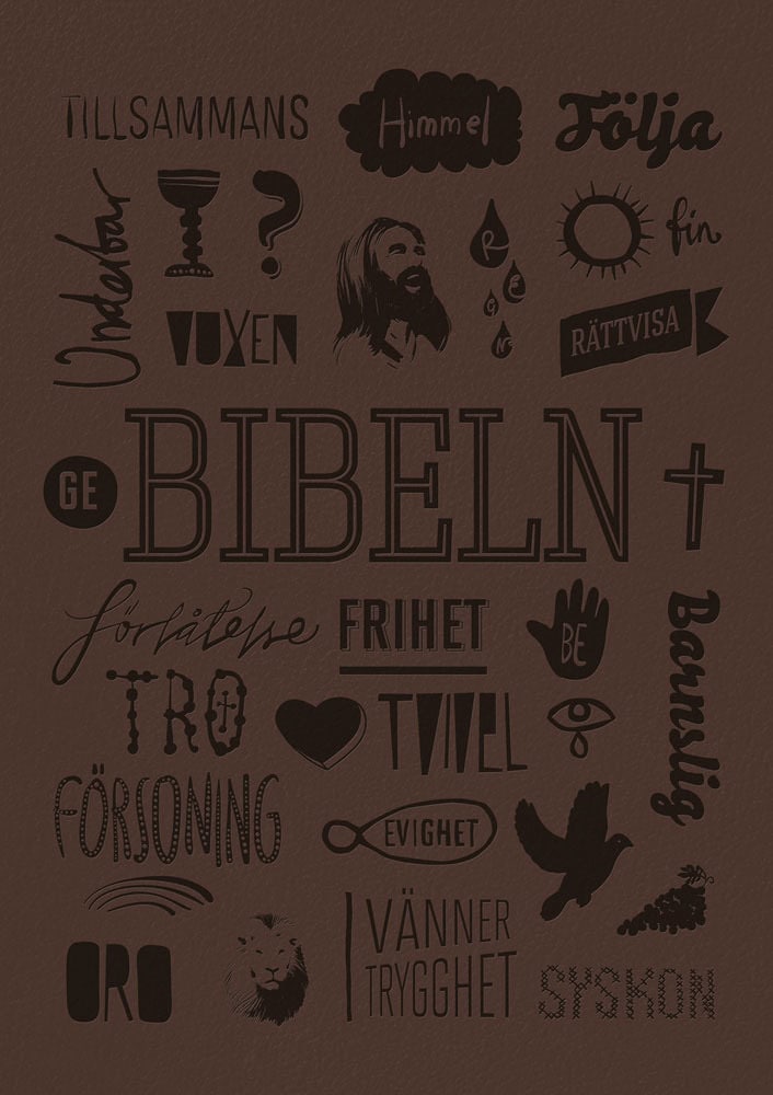 Svenska Folkbibeln 2015 (slimline, mörkbrun Konfirmandbibeln)