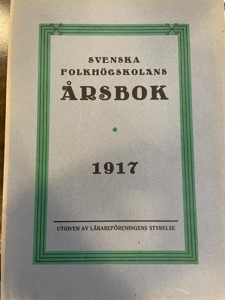 Svenska folkhögskolans årsbok 1917