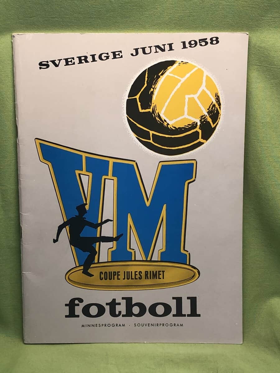 Sverige juni 1958 - VM fotboll - Minnesprogram, souvernirprogram
