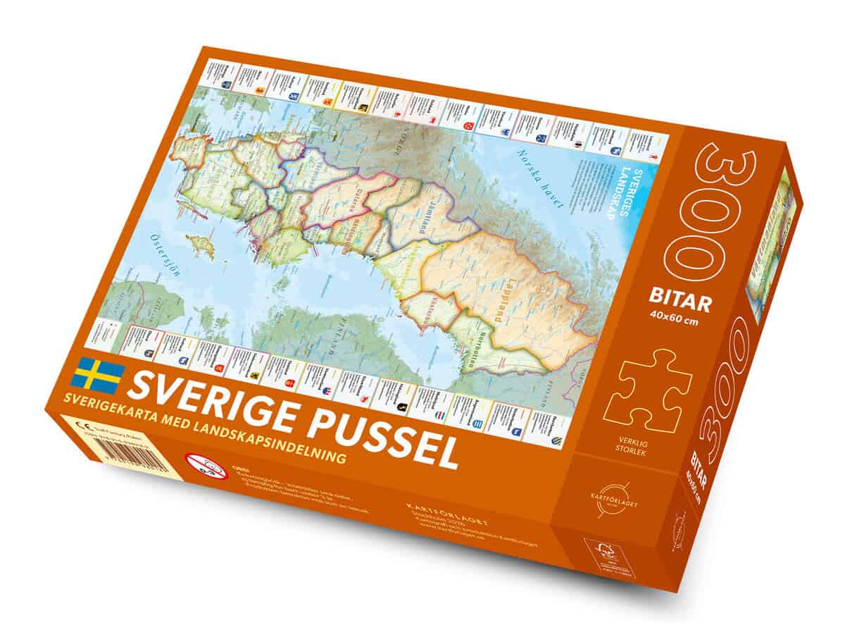 Sverige med landskap pussel 300 bitar