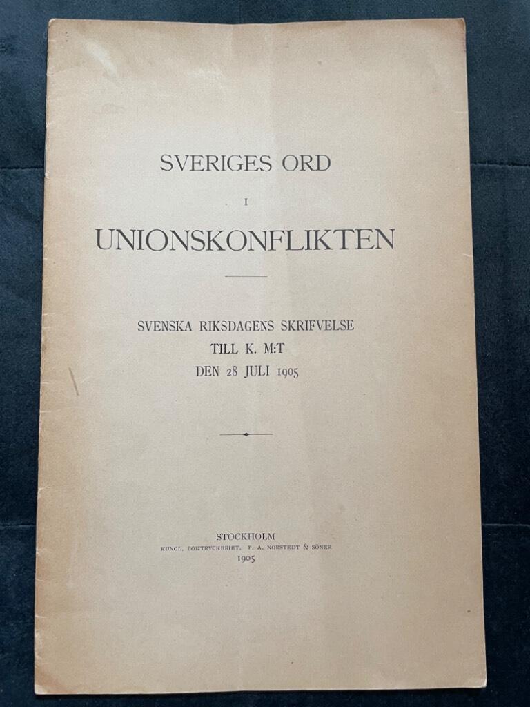 Sveriges ord i unionskonflikten