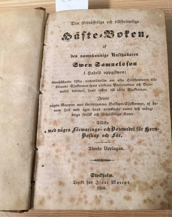 Swen Samuelson : Den förträffeliga och tillförliteliga HÄSTE-BOKEN + m fl titlar