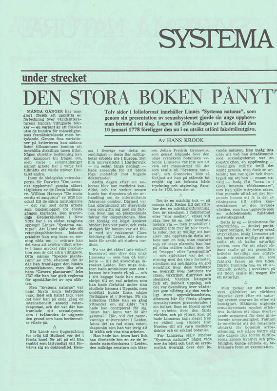 Systema naturæ, sive regna tria naturæ systematice proposita per classes, ordines, genera, & species