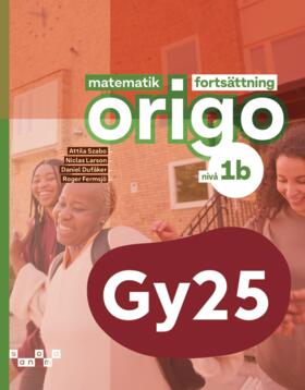 Szabo, Attila ; Larson, Niclas ; Dufåker, Daniel ; Fermsjö, Roger : Matematik Origo fortsättning nivå 1b