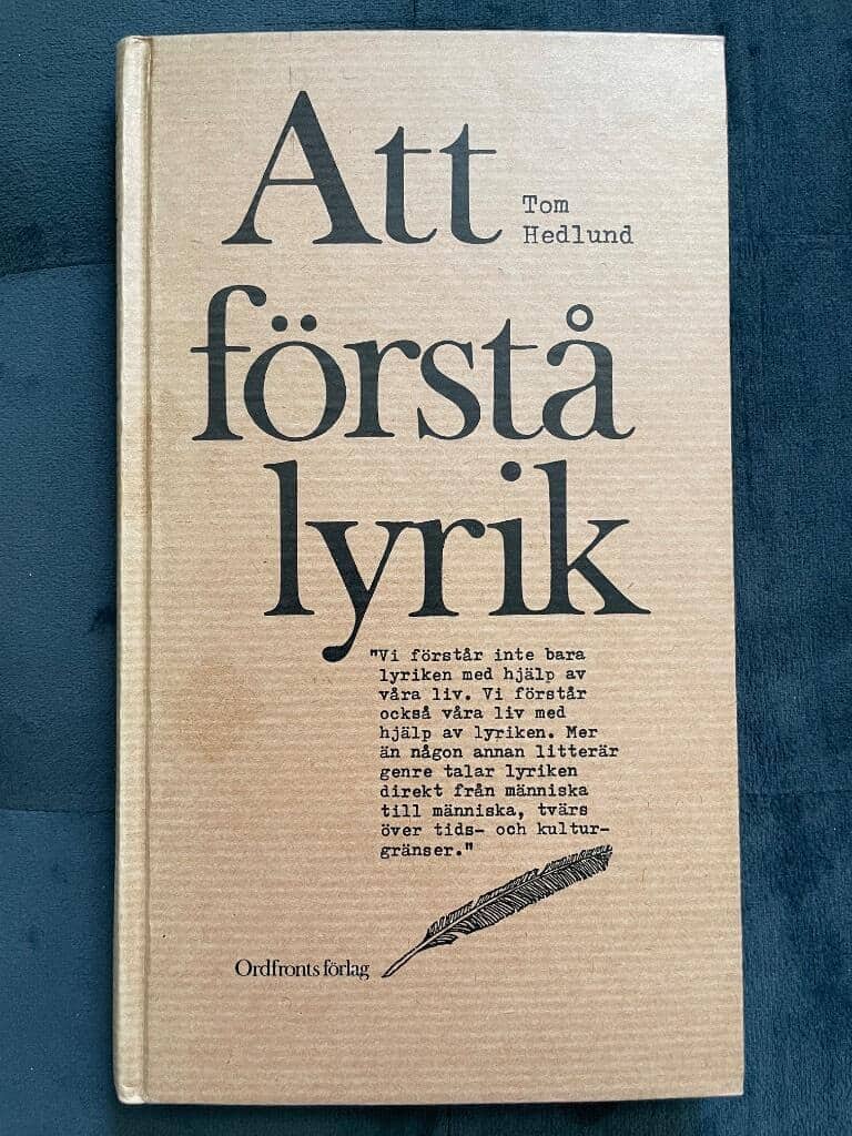 T Hedlund : Att förstå lyrik