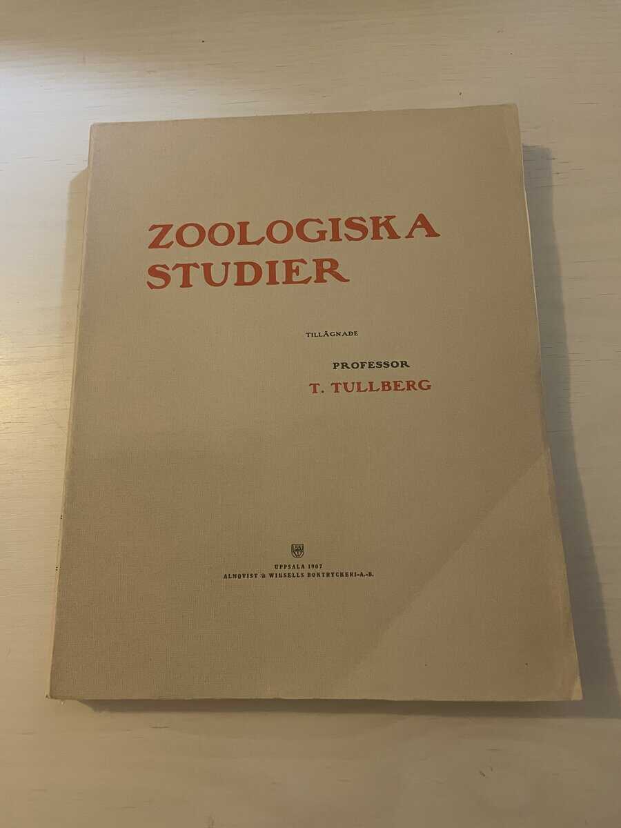 T Tullberg : Zoologiska studier tillägnade Professor T. Tullberg