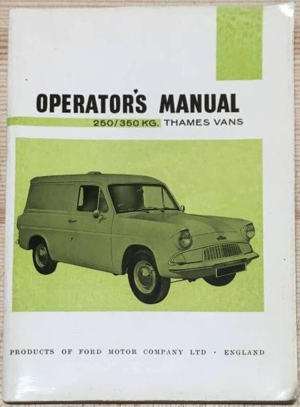 Thames Vans - Ford Instruktionsbok