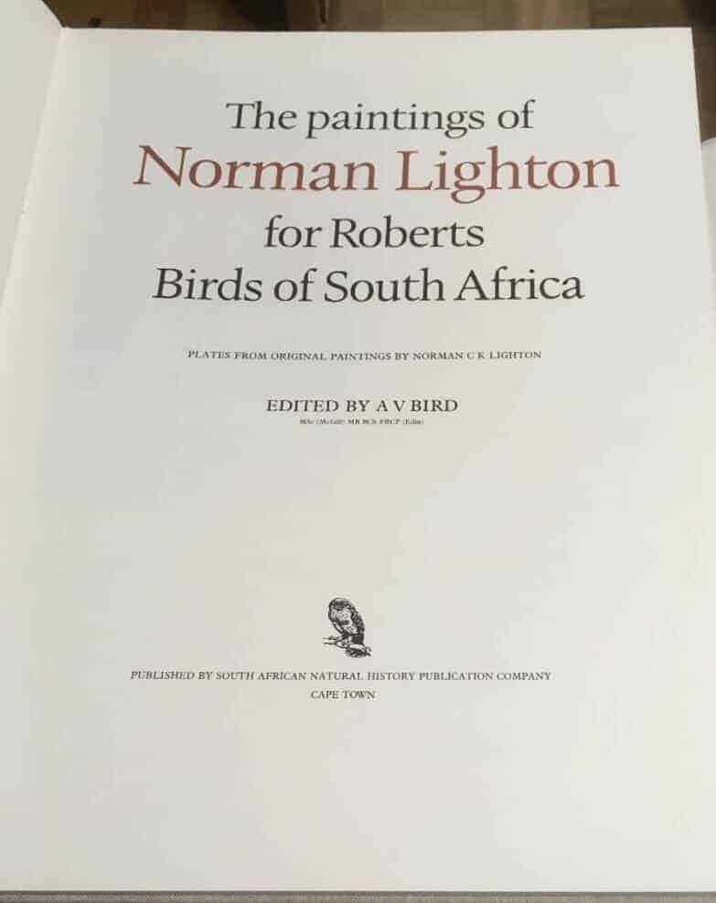 The Paintings of Norman Lighton for Roberts Birds of South Africa