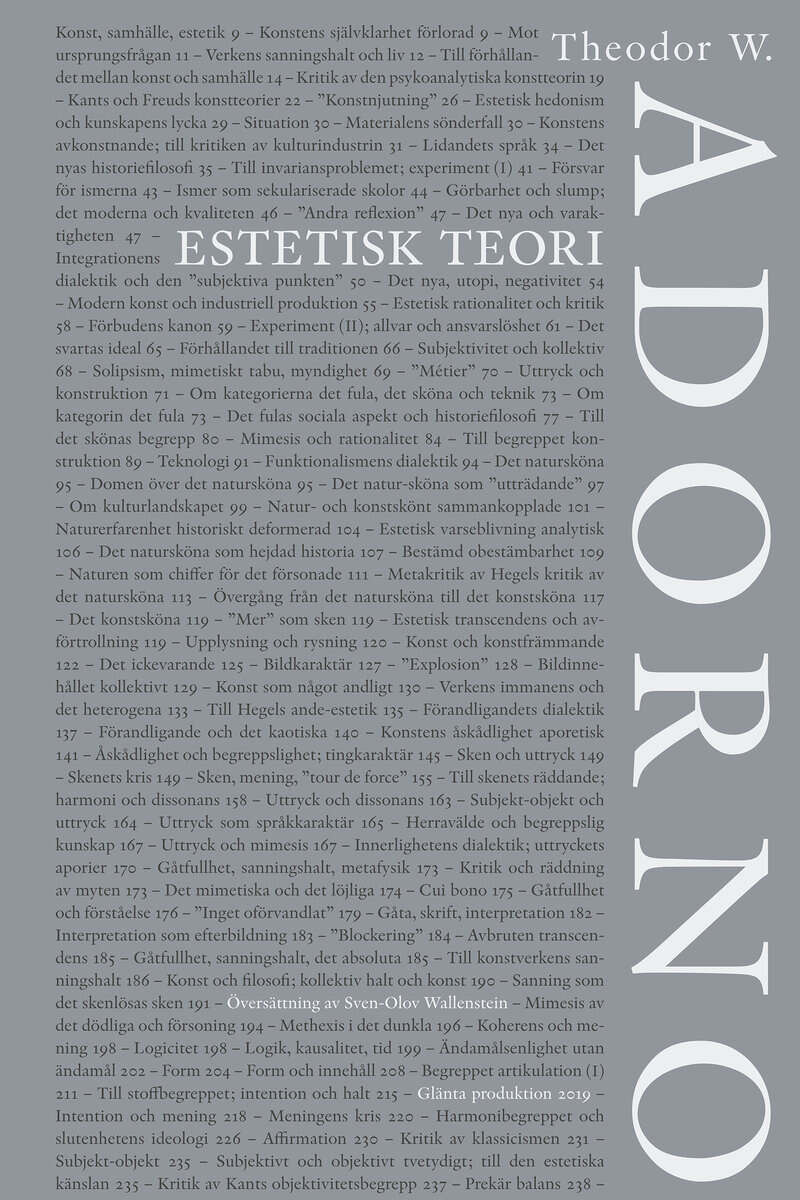 Theodor W. Adorno : Estetisk teori