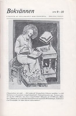 Thure Nyman : Bokvännen. Utgiven av Sällskapet Bokvännerna 1966-1979 (årgång 21-34)
