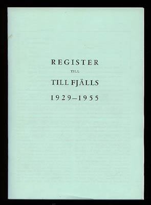 Till fjälls