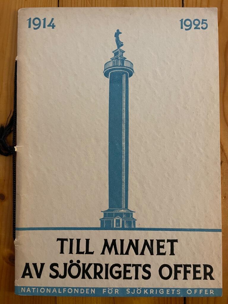 Till minnet av sjökrigets offer. 1914-1925