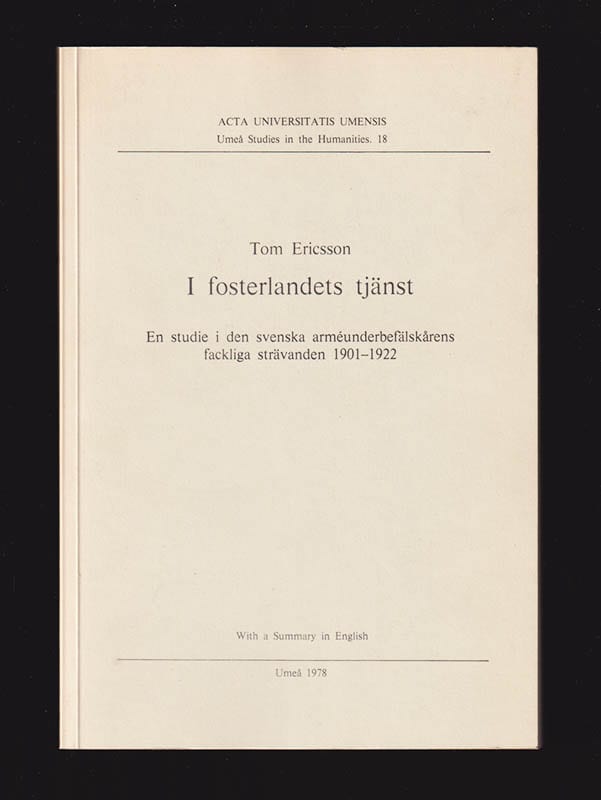 Tom Ericsson : I fosterlandets tjänst