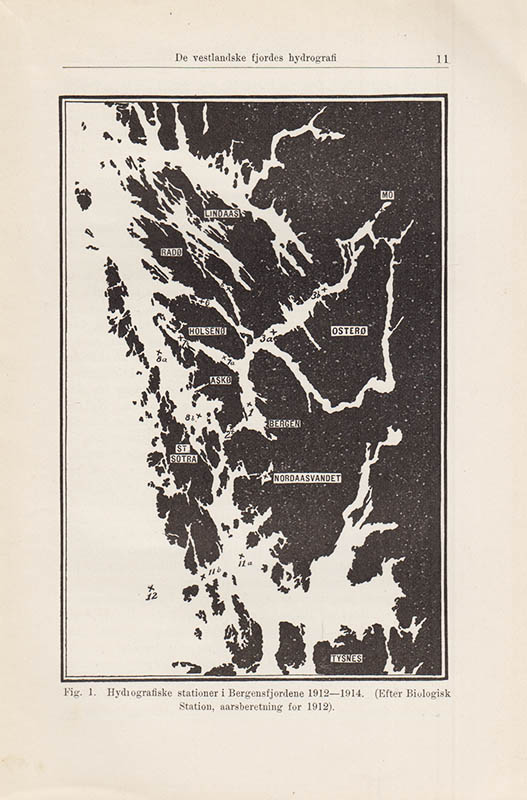 Torbjørn Gaarder : De vestlandske fjordes hydrografi. Del I