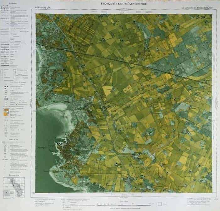 TRÄSLÖVSLÄGE, Varberg - karta 1960-talet