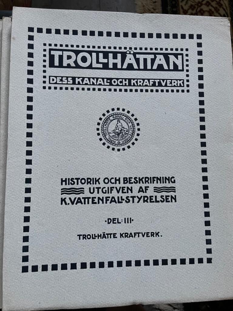 Trollhättan dess kanal- och kraftverk I-III (komplett i 6 volymer)